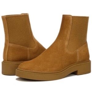 Vince Kegan Chestnut Brown Suede Water Repellent Chelsea Boots Women’s Size 6